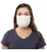 Hanes MASKBB 3-Ply Cotton Face Mask in White front view