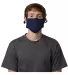 Hanes MKPKCR 2-Ply Cotton Pocket Face Mask in Navy front view