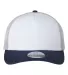Imperial 1287 North Country Trucker Cap in White/ navy/ grey front view