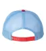 Imperial 1287 North Country Trucker Cap in White/ red/ sky blue back view