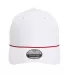 Imperial 7054 The Wingman Cap in White/ red front view