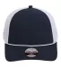Imperial 7055 The Night Owl Performance Rope Cap in Navy/ white front view