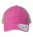 Infinity Hers TESS Women's Washed Mesh Back Cap in Rose/ polka dots front view