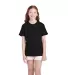 11736 Delta Apparel Youth Pro Weight Short Sleeve  in Black front view