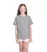 11736 Delta Apparel Youth Pro Weight Short Sleeve  in Silver front view