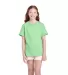 11736 Delta Apparel Youth Pro Weight Short Sleeve  in Neon green front view