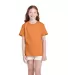 11736 Delta Apparel Youth Pro Weight Short Sleeve  in Tangerine front view