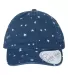 Infinity Hers HATTIE Women's Garment-Washed Fashio in Navy/ white stars front view