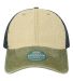 Legacy DTA Dashboard Trucker Cap in Stone/ olive/ navy front view