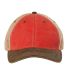 Legacy OFA Old Favorite Trucker Cap in Scarlet red/ black/ khaki front view