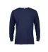 61748 Delta Apparel Adult Long Sleeve 5.2 oz. Tee in Athletic navy front view