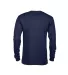 61748 Delta Apparel Adult Long Sleeve 5.2 oz. Tee in Athletic navy back view