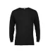 61748 Delta Apparel Adult Long Sleeve 5.2 oz. Tee in Black front view