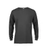 61748 Delta Apparel Adult Long Sleeve 5.2 oz. Tee in Charcoal front view