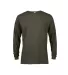 61748 Delta Apparel Adult Long Sleeve 5.2 oz. Tee in Moss front view