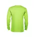 61748 Delta Apparel Adult Long Sleeve 5.2 oz. Tee in Lime back view