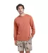 61748 Delta Apparel Adult Long Sleeve 5.2 oz. Tee in Coral heather front view