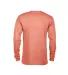 61748 Delta Apparel Adult Long Sleeve 5.2 oz. Tee in Coral heather back view