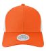 Legacy MPS Mid-Pro Snapback Trucker Cap in Orange/ white front view