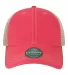 Legacy OFAY Youth Old Favorite Trucker Cap in Dark pink/ khaki front view