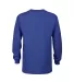 Delta Apparel 61070  Youth Long Sleeve 5.2 oz. Tee in Royal back view