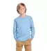 Delta Apparel 61070  Youth Long Sleeve 5.2 oz. Tee in Sky blue front view
