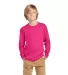 Delta Apparel 61070  Youth Long Sleeve 5.2 oz. Tee in Helicona front view