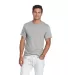 65000 Delta Apparel Adult Short Sleeve 6.0 oz. Tee in Silver front view