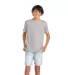 Delta Apparel 65900 Youth Short Sleeve 5.5 oz. Tee in Silver front view