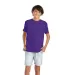 Delta Apparel 65900 Youth Short Sleeve 5.5 oz. Tee in Purple heather front view