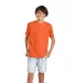 Delta Apparel 65900 Youth Short Sleeve 5.5 oz. Tee in Orange front view