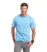 Delta Apparel 65732 Adult Short Sleeve 6.0 oz. Poc in Sky blue front view
