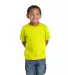 65300 Delta Apparel Juvenile Short Sleeve 5.5 oz.  in Safety green front view