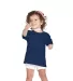 65200 Delta Apparel Toddler Short Sleeve 5.5 oz. T in True navy front view