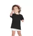 65200 Delta Apparel Toddler Short Sleeve 5.5 oz. T in Black front view