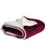 Alpine Fleece 8712 Micro Mink Sherpa Blanket in Burgundy front view