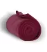 Alpine Fleece 8700 Fleece Throw Blanket in Burgundy front view