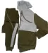 Stilo Apparel 211120HJAG Matching Sweat Set Wholes in Army Green front view