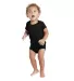 Delta Apparel 9500 Infants 5.8 oz. Rib Snap Tee in Black front view