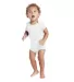 Delta Apparel 9500 Infants 5.8 oz. Rib Snap Tee in White front view