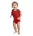 Delta Apparel 9500 Infants 5.8 oz. Rib Snap Tee in New red front view