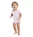 Delta Apparel 9500 Infants 5.8 oz. Rib Snap Tee in Soft pink front view