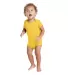 Delta Apparel 9500 Infants 5.8 oz. Rib Snap Tee in Sunflower front view