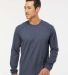Kastlfel 2016 Unisex RecycledSoft™ Long Sleeve T in Midnight blue front view