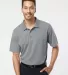 Paragon 100 Saratoga Performance Mini Mesh Polo in Heather grey front view