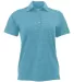 Paragon 131 Women's Dakota Striated Heather Polo in Turquoise heather front view