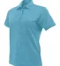 Paragon 131 Women's Dakota Striated Heather Polo in Turquoise heather side view