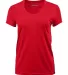 Paragon 203 Women's Vera V-Neck T-Shirt in Red front view