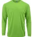 Paragon 210 Long Islander Performance Long Sleeve  in Neon lime front view