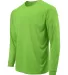 Paragon 210 Long Islander Performance Long Sleeve  in Neon lime side view